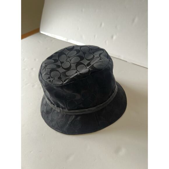 Coach Monogram Jacquard Bucket Hat Black Y2K Vintage size p/S main image 4